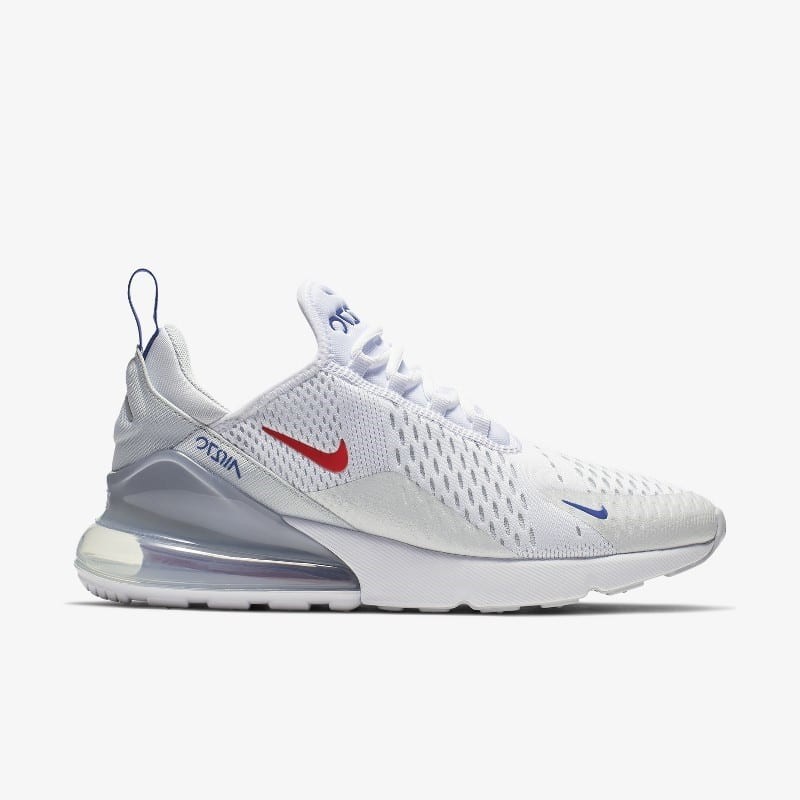 Air max 270 white and red on sale